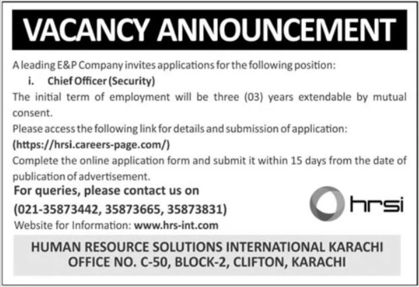 Human Resource Solution International HRSI Jobs 2026